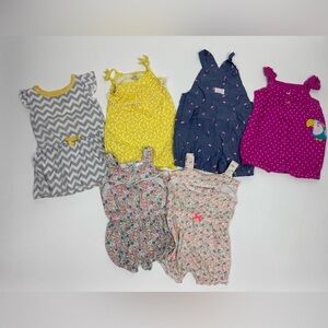 Toddler Girls Rompers Lot of 6